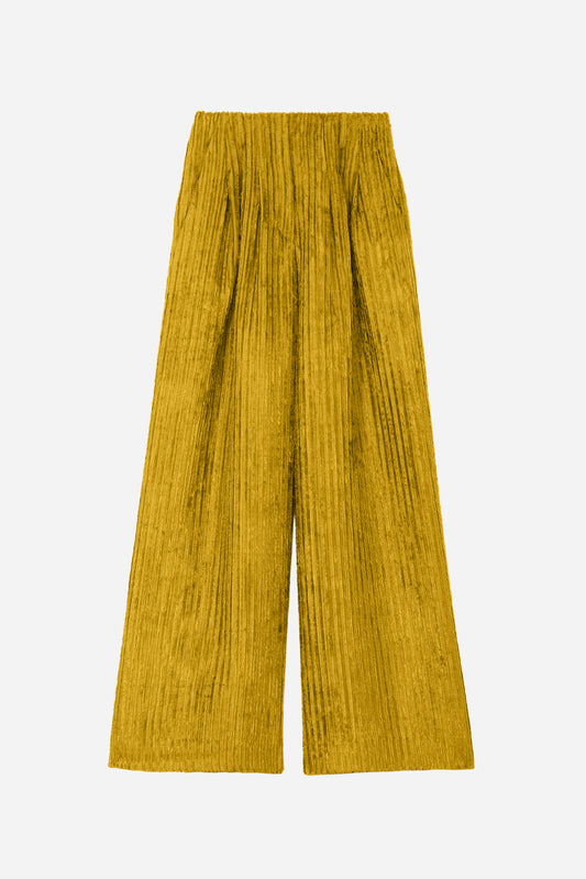 SONIA - Pleated corduroy flare trouser